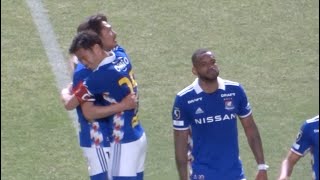 試合終了間際にチームを救う、實藤友紀の豪快オーバーヘッドによる同点ゴール！！（2022J1 札幌vsマリノス） [upl. by Oinegue]