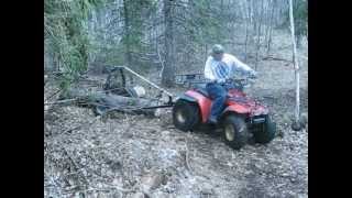 Homemade ATV log skidding arch [upl. by Nived502]