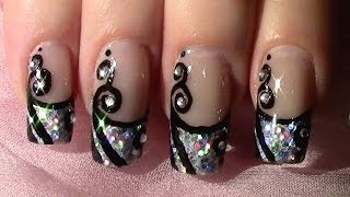 Silvester Nageldesign zum selber machen  New Years Eve Nail Art Design Tutorial [upl. by Conrado]