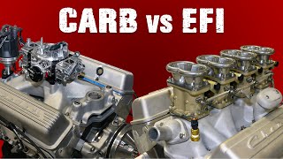 Carb vs EFI  Dyno Testing a Holley Double Pumper vs Custom Stack Injection [upl. by Annaeiluj]