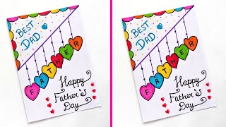 Fathers Day Card Ideas  Easy amp Simple Fathers Day Greeting Card  Happy Fathers Day Card 2024 [upl. by Natalina]