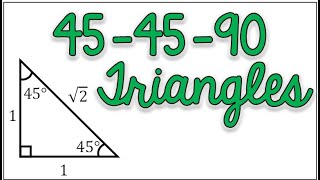 Special Triangle Solve 454590 Triangles [upl. by Onstad]