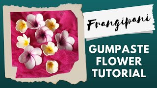 FRANGIPANI GUMPASTE FLOWER Tutorial [upl. by Tanya]