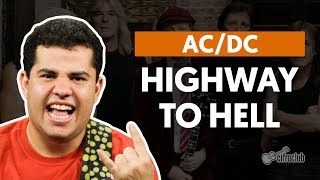 Highway To Hell  ACDC aula de guitarra [upl. by Kunin793]