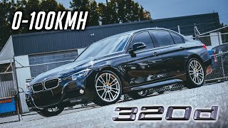 BMW F30 320D Msport 0100kmh Acceleration amp Review [upl. by Mackenie]