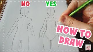 ☆ HOW TO DRAW  Female Body Tutorial ☆ [upl. by Tsepmet526]