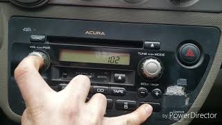 How to reset hondaacura stereo code [upl. by Furlani576]