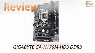 GIGABYTE GA H170M HD3 DDR3  Review of budget motherboard [upl. by Anaibib]