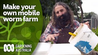 Easy DIY Mobile Worm Farm  DIY Garden Projects  Gardening Australia [upl. by Ellehsim813]