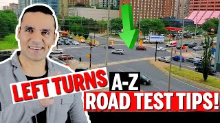 KNOW ALL about How to make a LEFT TURN at MAJOR INTERSECTIONS  Road Test Tips  New Driver Tips [upl. by Egon100]