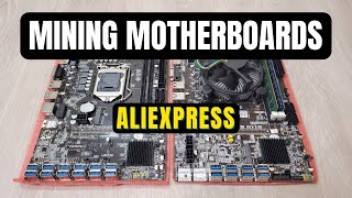 8 GPU and 12 GPU Mining Motherboard Review Aliexpress BTC B250C amp B75 [upl. by Eelam]