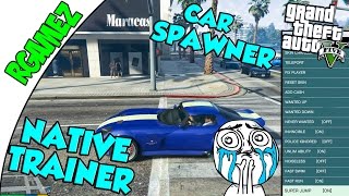 Grand Theft Auto 5 Mods Native Trainer Gameplay GTA V PC [upl. by Nyltiac]