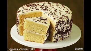 Cake Recipe Without Eggs No Egg Vanilla Cake [upl. by Player]