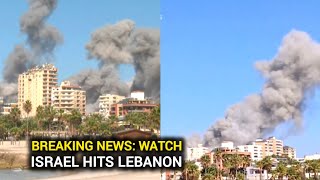 Deadly Moment Israeli strike hits southern Lebanese city of Tyre [upl. by Llenej]