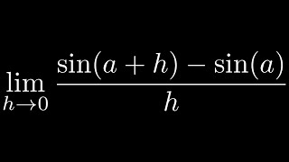 Limit of sina  h  sinah as h approaches zero Two Solutions [upl. by Ennovyhs]