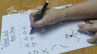 Basics of Warli ArtDay 1Warli Painting for beginners [upl. by Eednil670]