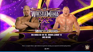 BIG SHOW vs BROCK LESNAR WRESTLEMANIA in WWE 2K24 4K 60FPS [upl. by Akila178]