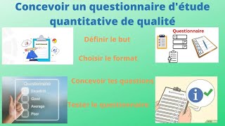 Guide Pratique  Concevoir un Questionnaire Quantitatif Efficace [upl. by Llenroc491]