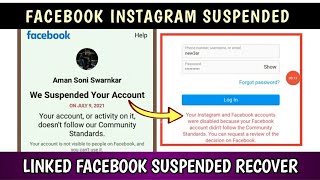 We Suspended Your Facebook Account Recover  Linked Facebook Instagram Suspended Account Solution [upl. by Neelsaj]