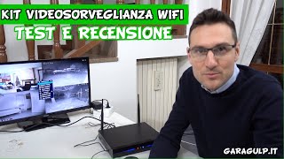 kit videosorveglianza professionale economico con telecamere wifi NVR PIR e HDD test e recensione [upl. by Onitselec]