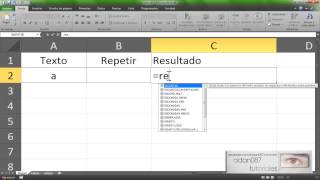 Excel repetir un texto con formula [upl. by Musette594]