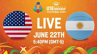 SEMIFINALS USA v Argentina  Full Basketball Game  FIBA U18 Womens AmeriCup 2024 [upl. by Grearson]