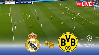 🔴PES 21  Real Madrid vs Borussia Dortmund  LIVE  UEFA Champions League 2024  Game Simulation [upl. by Nylanej]