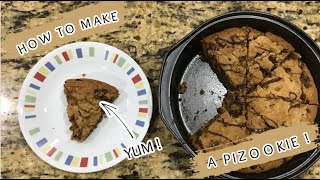 HOW TO MAKE A PIZOOKIE Nutella Stuffed Pizookie Recipe [upl. by Goff526]