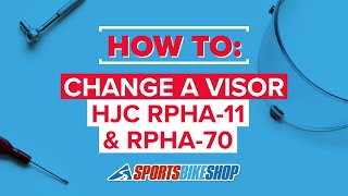 How to change an HJC RPHA11 AND RPHA70 visor  Sportsbikeshop [upl. by Sylvester668]