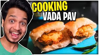 My Secret Vada Pav Recipe  Cooking With Ezio18rip Food Vlog IRL [upl. by Lleynod150]