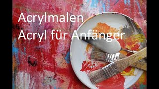 Acrylmalen  einfaches Acrylbild für Anfänger  easy acrylic painting for Anfänger [upl. by Uhsoj]