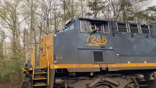 CSX coal train running loaded south and empty north on the Clinchfield C312 and E759 [upl. by Lrub991]