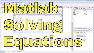 Matlab Tutorial  49  Solving Algebraic Equations [upl. by Mickie869]