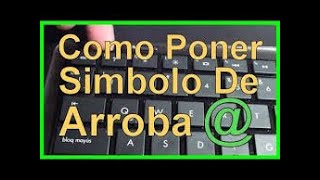 como poner el arroba en una laptop lenovo [upl. by Stockwell]