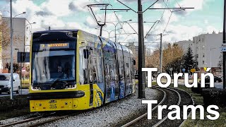 🇵🇱 Trams in Toruń  Tramwaje w Toruniu 2021 4K [upl. by Haag]