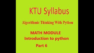 Algorithmic Thinking with Python [upl. by Encratia]