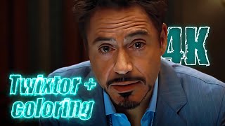 Tony Stark Iron Man 2 4K Twixtor Scenepack with Coloring for edits MEGA [upl. by Cristabel497]