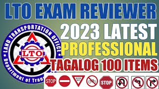 LTO EXAMINATION REVIEWER LATEST UPDATED 2023 TAGALOG NONPRO amp PROFESSIONAL 100 ITEMS lto [upl. by Colin]