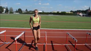 Hurdle training one step drills hurdle drills [upl. by Myrna]