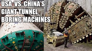 USA vs Chinas Giant Tunnel Boring Machines MEGASIZE Tunnel Boring Machines [upl. by Anelac]