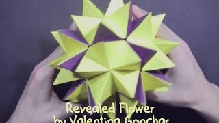 Kusudama Revealed Flower part 1 of 2  Yakomoga Origami tutorial [upl. by Eul]