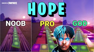 XXXTENTACION  HOPE  Noob vs Pro vs God Fortnite Music Blocks [upl. by Cartwell884]