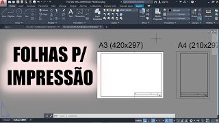 Como criar Folhas para Impressão no AutoCAD PLOTAGEM [upl. by Francisco]