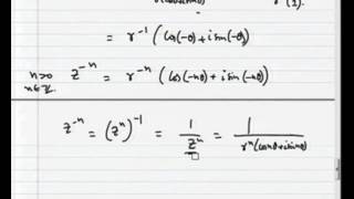 Mod01 Lec02 de Moivres Formula and Stereographic Projection [upl. by Eninnaej205]