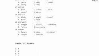 Panduan Psikotest LKIT  Tes Verbal Beserta Jawabannya [upl. by Alys]