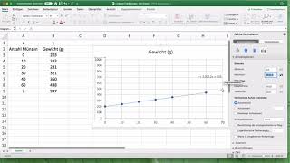 Lineare Funktionen 2  Ergebnisse in Excel darstellen [upl. by Houlberg]