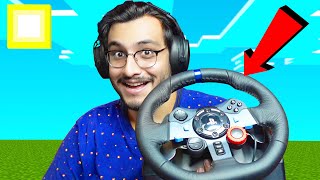 I PLAYED MINECRAFT ON A RACING WHEEL  RAWKNEE [upl. by Herman]