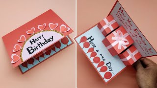 Birthday Card Ideas  Gift Box Card Ideas  Birthday Greeting Cards Latest Design Handmade  287 [upl. by Niuq]