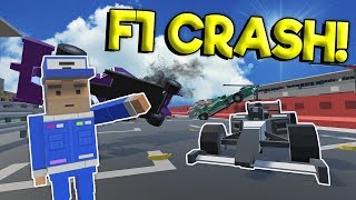 HUGE F1 CRASH amp POLICE CHASE  Tiny Town VR Gameplay  Oculus VR Game [upl. by Ahseihs]