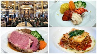 Cruise Ship Dining Room Food  Dinner by Royal Caribbean 4K [upl. by Cross]